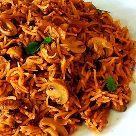 SKRM Recipes Mushroom Pulao