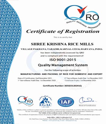 skrm certificate ISO9001 2015